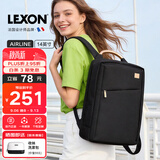 乐上（LEXON）时尚轻便女士双肩包14英寸商务笔记本电脑包通勤背包旅行包梦幻黑