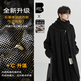 伯爵卓尔双面羊毛秋冬季保暖手工呢子大衣男中长款加厚外套