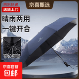 【晴雨两用】手动UV折叠黑胶防晒防外线紫遮阳雨伞 【手动款8骨】藏青UV