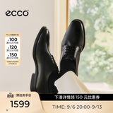 爱步（ECCO）德比鞋 牛皮轻奢商务正装皮鞋男 墨本621634 黑色/磁石灰42