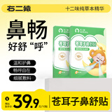 右二猿苍耳子鼻舒贴10贴 婴幼儿童换季花粉过敏鼻炎鼻塞流感流涕通气贴