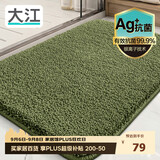 大江Ag+银离子 抗菌浴室地垫卫生间门口吸水垫厕所脚垫纯色60x90cm