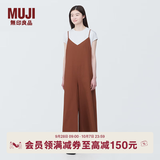 MUJI 女式 易干弹力泡泡纱 背带裤 女装夏季连体裤吊带BC2JRA4S 砖红色 XL （165/92A）