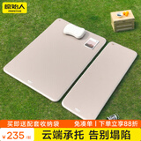 原始人（The Primitive）自动充气床垫户外露营新款拉丝气垫床打地铺家用便携帐篷充气垫 单人-厚10CM【电动充气泵/双层防漏阀门】送收纳袋