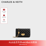 CHARLES&KEITH经典菱格链条小方单肩斜挎包包女包生日礼物送女友CK2-70160131 Black黑色 小包