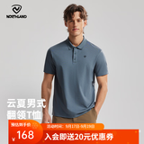 诺诗兰（NORTHLAND）【经典款】春夏户外男式速干短袖T恤吸湿排汗翻领Polo衫 雨灰色-男 175