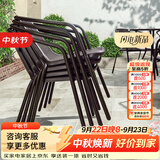紫叶（ziye）户外阳台桌椅 休闲庭院座椅室外花园餐桌椅 简约现代 铁艺家具 2把椅子