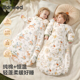 柯斯德尼（kidsneed）婴儿睡袋6-12个月秋冬宝宝一体式儿童睡衣幼儿恒温防踢被加厚M码