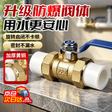 贝傅特 PPR双活接球阀自来水水管连接阀门开关黄铜材质耐温耐高压总阀门ppr20（4分）
