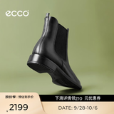 爱步（ECCO）靴子女 时尚潮流百搭冬季切尔西女靴牛皮粗跟短靴女 型塑266503 黑色26650301001 （批次随机发货） 38
