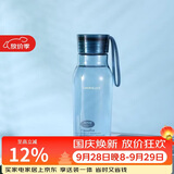 乐扣乐扣（LOCK&LOCK）夏季运动水杯简约塑料杯户外便携水壶男女学生杯子蓝色350ML