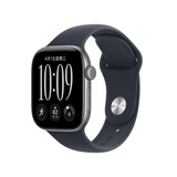 Apple/苹果/苹果 Watch Series 12 智能手表GPS款42毫米深空灰色铝金属表壳海军蓝色运动型表带M/L MJEX4CH/B