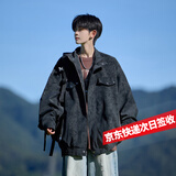 Shelley Jones美式复古pu皮衣外套男士春秋季宽松潮流高级感痞帅夹克上衣服装 黑色 【高品质】 L 体重115-130斤