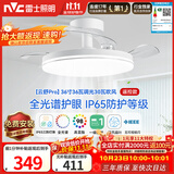 雷士（NVC）枕边风风扇灯一体吊扇灯餐厅卧室全光谱1级能效IP65三防包安装