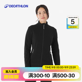 迪卡侬（DECATHLON）保暖户外抓绒衣外套男女运动宽松秋摇粒绒外套冲锋衣内胆 女款-全拉链- 黑色 XL