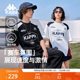 卡帕（Kappa）背靠背运动t恤男夏季新款休闲纯棉短袖情侣款美式上衣K0FW2TD90D