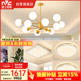 雷士（NVC）吊灯铜魔豆分子灯客厅北欧灯具灯饰创意现代轻奢三室一厅NGD12-2