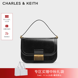 CHARLES&KEITH复古锁扣豆腐包单肩斜挎包包女包生日礼物送女友CK2-80781400 Black黑色CK2-80782444 S/M