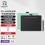 Wacom数位板 手绘板 手写板连电脑手机电子绘画板 蓝牙写字板教学网课CTL-6100WLA/E0-F绿色中号