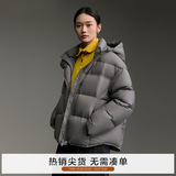 爱居兔（EICHITOO）蓬松鹅绒羽绒服2026年冬季新款加厚短款新年面包服EWRAJ4Q711A 古典灰20 S