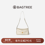 BAGTREE【朱珠同款】包包树奶盒包女包植鞣皮单肩斜挎腋下通勤Hobo枕头包 皎月白-小号【双磁吸款】 高级小众