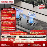 林内（Rinnai）燃气灶5kW大火力双眼猛火灶具家用嵌入式钢化玻璃天然气二级能效 2E07M