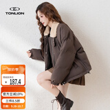 唐狮（TonLion）2026冬季女翻领仿羊羔毛短款棉衣棉服高级感时尚棉袄