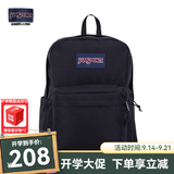 JANSPORT杰斯伯书包轻便双肩包男女旅行包简约背包电脑包学生校园 4QUT008爵士黑-侧边袋