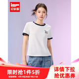 IEF/爱依服2026夏季通勤新款韩版时尚日常休闲百搭拼色设计感T恤 白 S