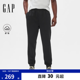 盖璞（GAP）男装秋季款抓绒松紧腰针织束脚裤运动裤长裤美版500382 灰黑色 XL 美码   2XL亚洲码185/110A 【偏大，拍小一码】