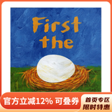 First The Egg 先有蛋 凯迪克绘本奖 趣味洞洞书 英文原版绘本 Laura Vaccaro Seeger 儿童图画故事书 绿山墙