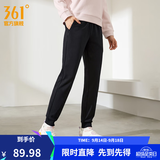 361°运动裤男秋季新品运动长裤健身跑步束脚裤子舒适百搭情侣休闲长裤 【女加绒】超级黑 4XL