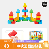 Hape polym积木 柔性进口大颗粒拼插男女小孩玩具儿童节礼物 小建筑师套（30颗粒）18M-3Y