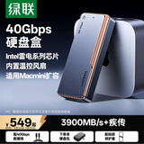 绿联40Gbps硬盘盒 兼容雷雳雷电5/4/USB4 M.2 NVMe移动硬盘盒 适用苹果Macmini笔记本接SSD固态D703