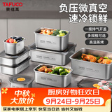 泰福高（TAFUCO）不锈钢保鲜盒316L食品级饭盒密封便当收纳餐盒冰箱分装带盖T5383