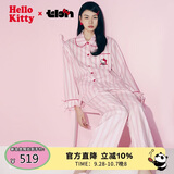 野兽派家居（tbh）三丽鸥Hello Kitty天丝棉家居服套装软棉棉四季条纹睡衣 长款 M