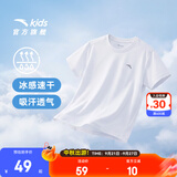 安踏童装儿童t恤男女童清风T夏季新款速干透气舒适青少年短袖12-16岁 【店长推荐丨100%涤】纯净白5110-1 170 cm