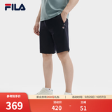 FILA斐乐短裤男士经典传承针织五分裤时尚休闲简约基础提花 传奇蓝-NV L 175/84A