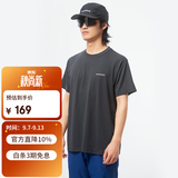mont·bell纯色短袖男款小logo经典款运动健身速干T恤日系简约 1114686 DGY深灰色 M