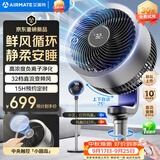 艾美特（AIRMATE）“天鹅Ultra”空气循环扇电风扇语音直流变频家用一级能效卧室安静轻音节能落地扇台式电扇