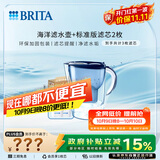 碧然德（BRITA） 过滤净水器 家用滤水壶 净水壶 海洋系列 3.5L蓝色 一壶3芯装 环保加固包装
