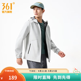 361°运动外套男装秋冬季新款梭织加绒防风雨保暖舒适运动夹克女 【男】灯塔灰 （建议拍大一码） 2XL