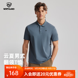 诺诗兰（NORTHLAND）【经典款】春夏户外男式速干短袖T恤吸湿排汗翻领Polo衫 雨灰色-男 175