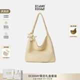 ECODAY包包女包2026新款原创设计经典编织包大容量托特包通勤包生日礼物