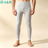 AB内衣秋冬男单件秋裤弹力贴身薄款高腰打底裤 花灰 XXL