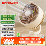 康佳小风扇循环扇家用摇头桌面电风扇小型办公室学生换气扇驱蚊迷你户外充电露营便携usb风扇8000mA