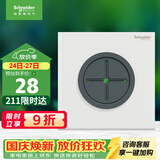 施耐德穿线面板 空白面板带出线孔 86型暗装引线面板 境尚系列 纯境白