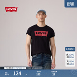 Levi's李维斯情侣美式宽松印花时尚简约舒适潮流纯棉圆领短袖T恤 黑色 002A0-0001 M