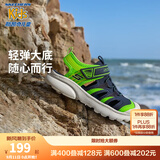 Skechers斯凯奇儿童包头凉鞋男童鞋夏季轻质防滑男大童大头沙滩鞋406511L 海军蓝色/柠檬色/NVLM 28.5 (偏大,建议选小一码)