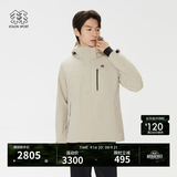 KOLON SPORT/可隆MIST轻量羽绒服 男士防水透湿户外防风轻薄鹅绒夹克 LHDJ5WNT21-LK 浅卡其 L 175/96A